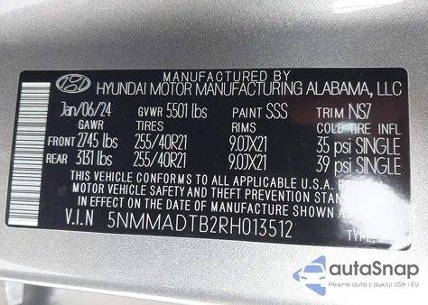 2024 Genesis Gv70 2.5T Awd из США, поврежденный, VIN 5NMMADTB2RH013512